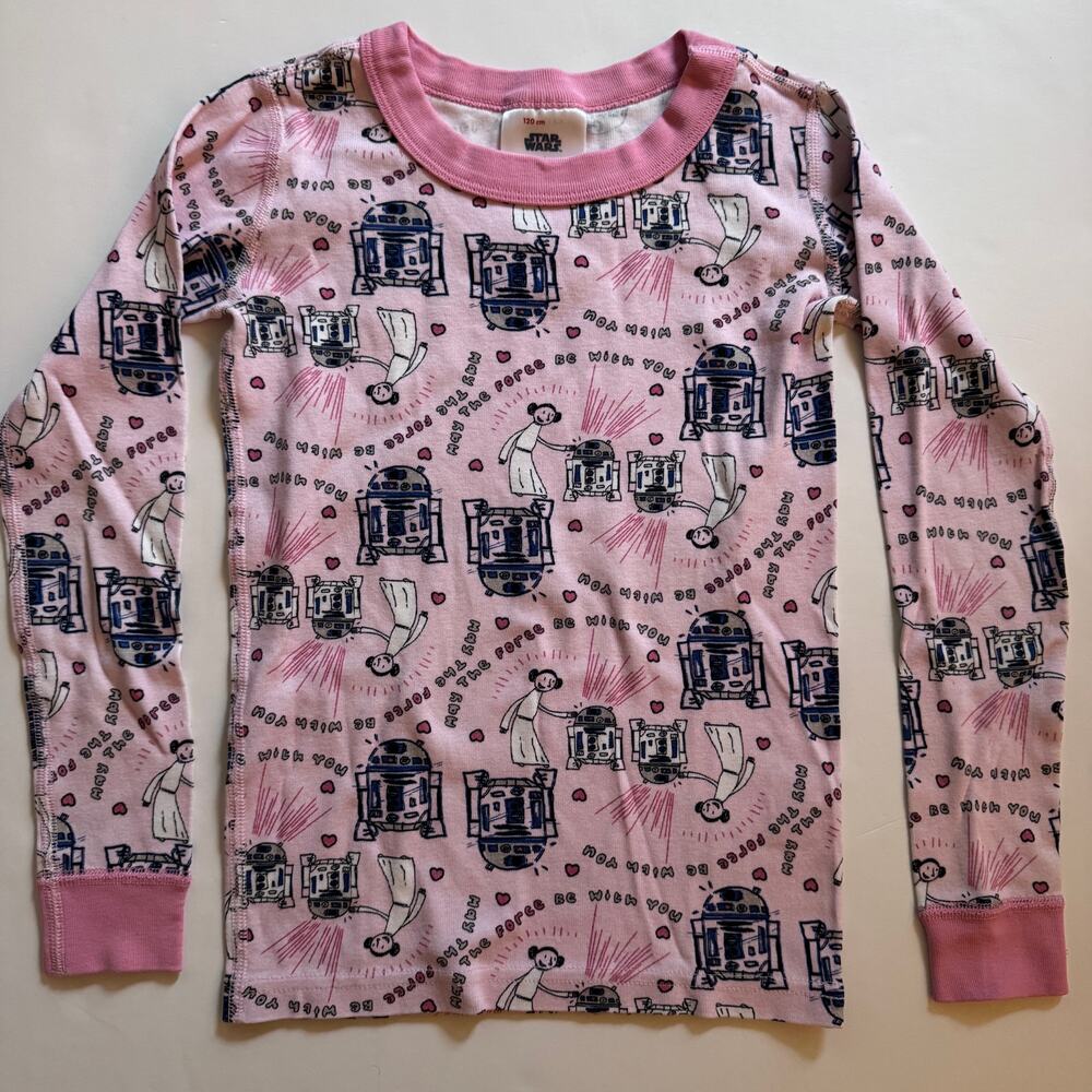 Hanna Andersson x Star Wars organic Leia & R2D2 hearts pajamas - Picture 4 of 8